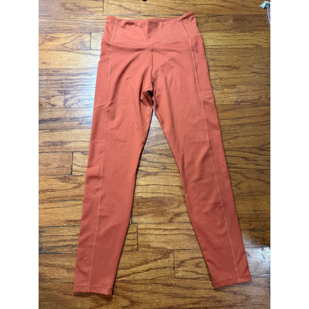 FIGS Clay Rust Orange High Waisted Pocket Leggings Women Medium